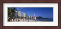 Framed Waikiki Beach Oahu Island HI USA