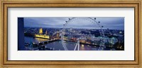 Framed Ferris wheel in a city, Millennium Wheel, London, England