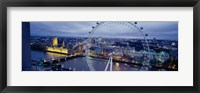 Framed Ferris wheel in a city, Millennium Wheel, London, England