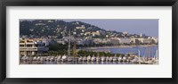 Framed High Angle View Of Boats Docked At Harbor, Cannes, France