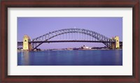 Framed Bridge across a sea, Sydney Harbor Bridge, Sydney, New South Wales, Australia