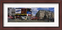 Framed Commercial signs on buildings, Piccadilly Circus, London, England