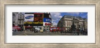 Framed Commercial signs on buildings, Piccadilly Circus, London, England