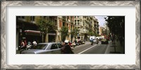 Framed Traffic On A Road, Barcelona, Spain