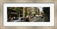 Framed Traffic On A Road, Barcelona, Spain