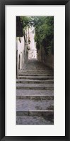Framed Narrow staircase to a street, Girona, Costa Brava, Catalonia, Spain
