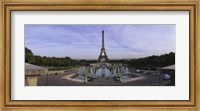 Framed Fountain in front of a tower, Eiffel Tower, Paris, France