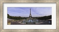 Framed Fountain in front of a tower, Eiffel Tower, Paris, France