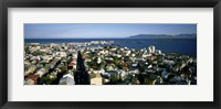 Framed High Angle View Of A City, Reykjavik, Iceland