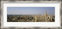 Framed Aerial view of a cathedral in a city, Duomo di Milano, Lombardia, Italy