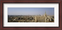 Framed Aerial view of a cathedral in a city, Duomo di Milano, Lombardia, Italy