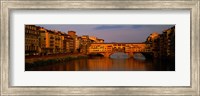 Framed Ponte Vecchio Arno River Florence Italy