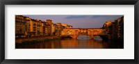 Framed Ponte Vecchio Arno River Florence Italy