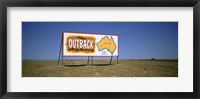 Framed Billboard on a landscape, Outback, Australia