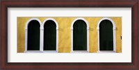 Framed Windows in Yellow Wall Venice Italy