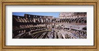 Framed High angle view of tourists in an amphitheater, Colosseum, Rome, Italy