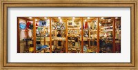 Framed Glassworks display in a store, Murano Glassworks, Murano, Venice, Italy