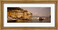 Framed Boats in a canal, Portofino, Italy