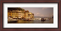 Framed Boats in a canal, Portofino, Italy