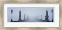 Framed Charles Bridge in Fog Prague Czech Republic