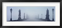 Framed Charles Bridge in Fog Prague Czech Republic