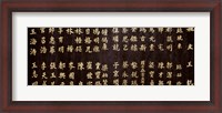 Framed Close-up of Chinese ideograms, Beijing, China