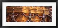 Framed Close-up of statues in a temple, Grand palace, Bangkok, Thailand