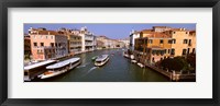 Framed High angle view of ferries in a canal, Grand Canal, Venice, Italy