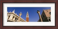 Framed Low angle view of a bell tower, St. Mark's Square, Venice, Italy