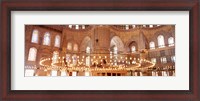 Framed interior of Blue Mosque, Istanbul, Turkey
