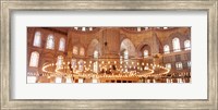 Framed interior of Blue Mosque, Istanbul, Turkey