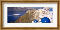Framed Buildings in a valley, Santorini, Cyclades Islands, Greece
