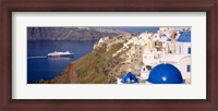 Framed Buildings in a valley, Santorini, Cyclades Islands, Greece