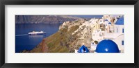 Framed Buildings in a valley, Santorini, Cyclades Islands, Greece