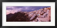 Framed Town at dusk, Santorini, Greece