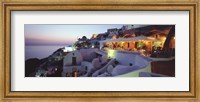 Framed Terrace overlooking the Caldera, Santorini, Greece