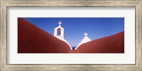 Framed Low angle view of a bell tower of a church, Mykonos, Cyclades Islands, Greece