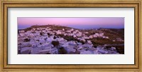 Framed High angle view of buildings on a landscape, Amorgos, Cyclades Islands, Greece
