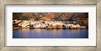 Framed Buildings at the waterfront, Andros, Cyclades Islands, Greece