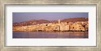 Framed Ermoupoli at sunset, Syros, Greece