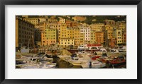 Framed Boats at the harbor, Camogli, Liguria, Italy