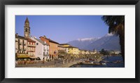 Framed Buildings at the waterfront, Lake Maggiore, Ascona, Switzerland