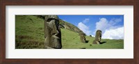 Framed Stone Heads, Easter Islands, Chile