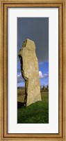 Framed Close up a stone pillar in the Ring Of Brodgar, Orkney Islands, Scotland, United Kingdom