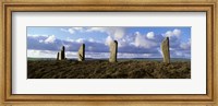 Framed Ring Of Brodgar on a cloudy day, Orkney Islands, Scotland, United Kingdom