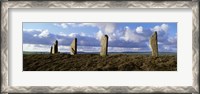 Framed Ring Of Brodgar on a cloudy day, Orkney Islands, Scotland, United Kingdom