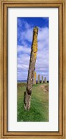 Framed Narrow pillar in the Ring Of Brodgar, Orkney Islands, Scotland, United Kingdom