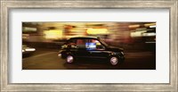 Framed England, London, Black cab in the night