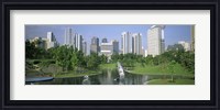 Framed Park In The City, Petronas Twin Towers, Kuala Lumpur, Malaysia