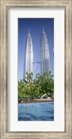 Framed Malaysia, Kuala Lumpur, View of Petronas Twin Towers